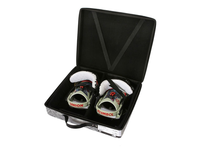 Union charger thermal formed EVA shoes zippered case for snowboard bindings elastic band inside and DIY interior