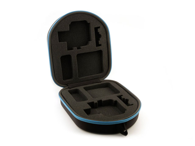 CarryPro black gopro 3 carry case with rubber patch logo matching nylon zipper S/M/L available