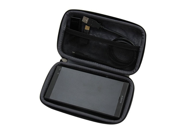Molded EVA Portable HD Mobile Projector carrying case with reinforced nylon covering cheap cost fast sample design