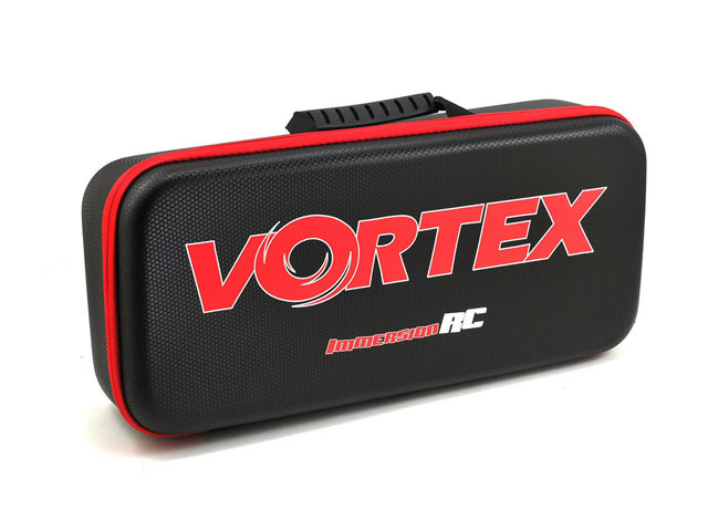 Vortex hard shell EVA custom drone hard cases with leather coated molded insert and plastic handle with red zipper closure