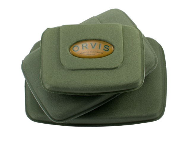 Orvis Lightweight EVA Foam Fly Box cases with foam insert magnetic button closure floating design 3 sizes available