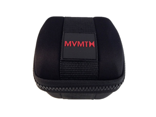 Zippered EVA storage boxes for watches by MVMT with rubber patch logo plastic zipper and molded EVA interior