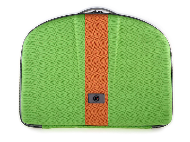 Custom Big Green EVA leather Case with molded shockproof EVA slot insert