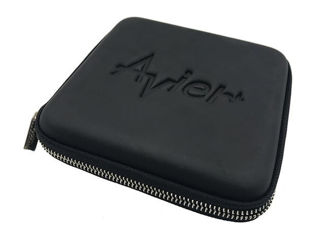 Custom Molded EVA protective Case for AVIER cable with Pure Black Leather for multi-purpose