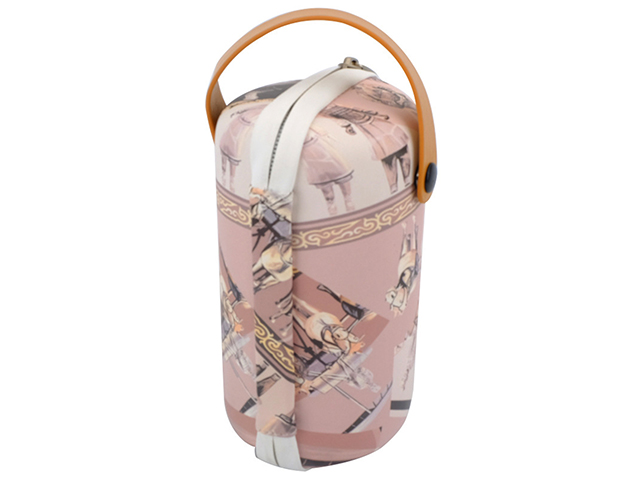 Custom shaped EVA travel Case for glass teapot with floral pattern