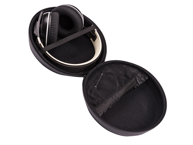 Custom Leather EVA headset Case for dotta with elastic band with round shaped good quality