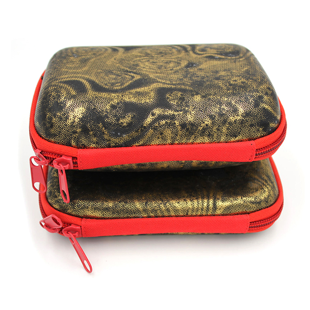 Custom EVA reel carrying Case with Snakeskin Pattern for carp kinetics with soft die cutting foam slot