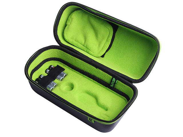 Black Paintball loader hard case with embossed and printed logo double color zipper closure