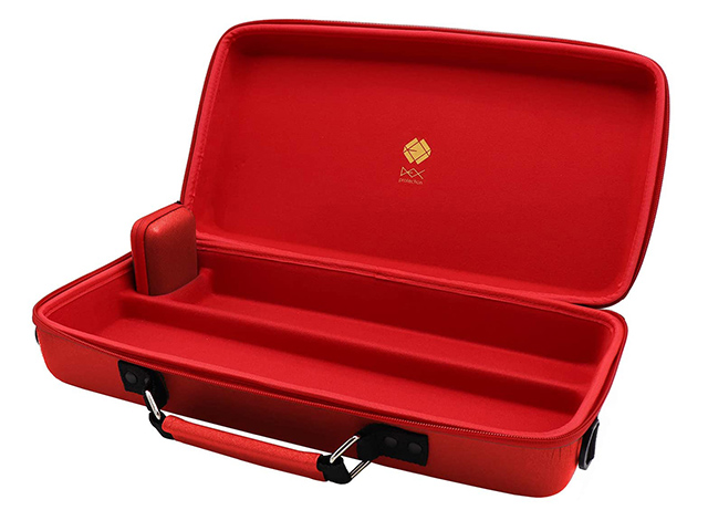 Large EVA carrying Case for Gaming devices with reinforced handle and molded inlay