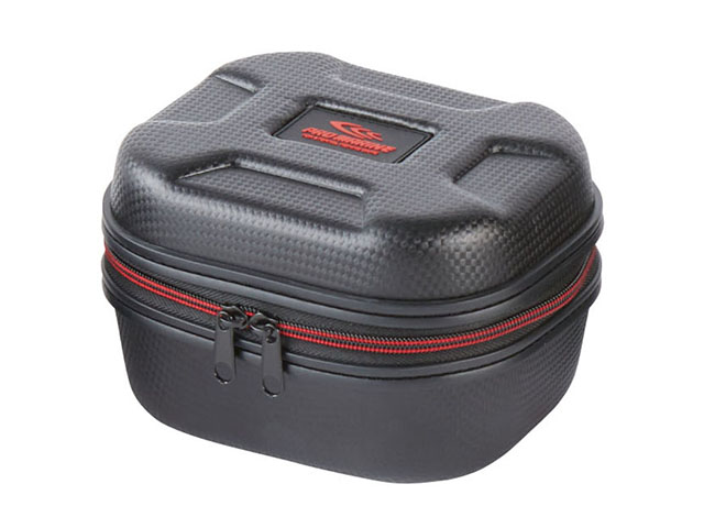 Portable reel carrying case made of EVA and carbon fiber leather with PP piping