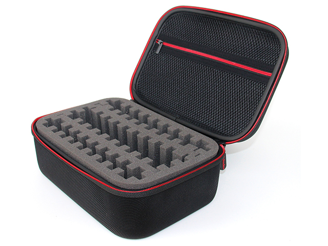 Custom Electronic Gadget Storage Case for cameras and speakers with die cutting foam inserts inside