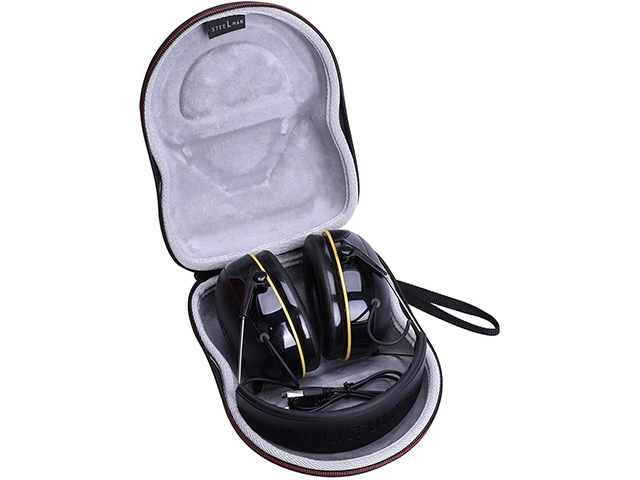 Ear Cushions Hearing Protector travel case with custom shaped nylon exterior