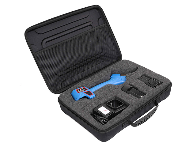 Custom EVA Carrying bag for hot glue gun kits with durable plastic webbing handle carrying