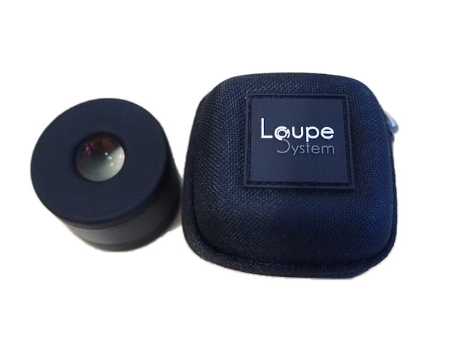 Loupe System small EVA loupe zipper case for watch repairs nylon coated with rubber patch logo