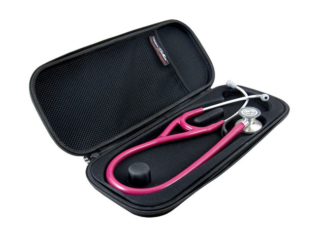 Medisave EVA stethoscope zippered case 1680D nylon coated with removable molded eva interior sealed zipper